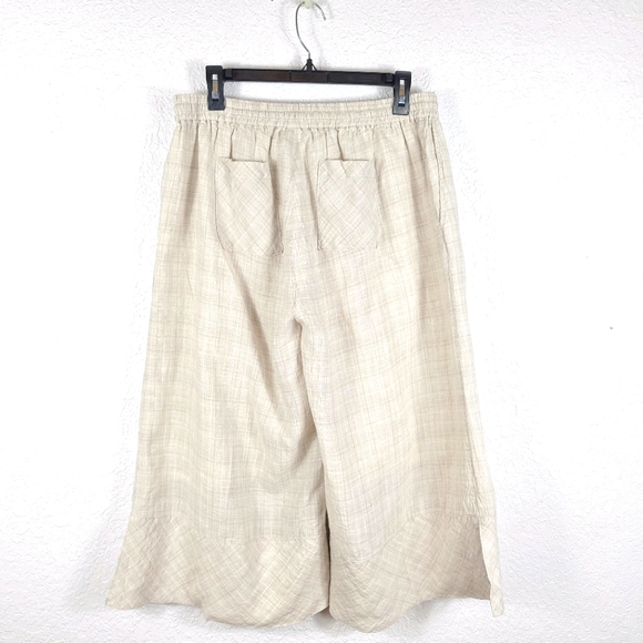 POETRY 100% Linen Culottes Wide Leg Stripe Pants - Picture 5 of 9